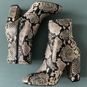 ALDO Snake print booties